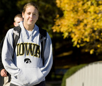 Student in Herky shirt